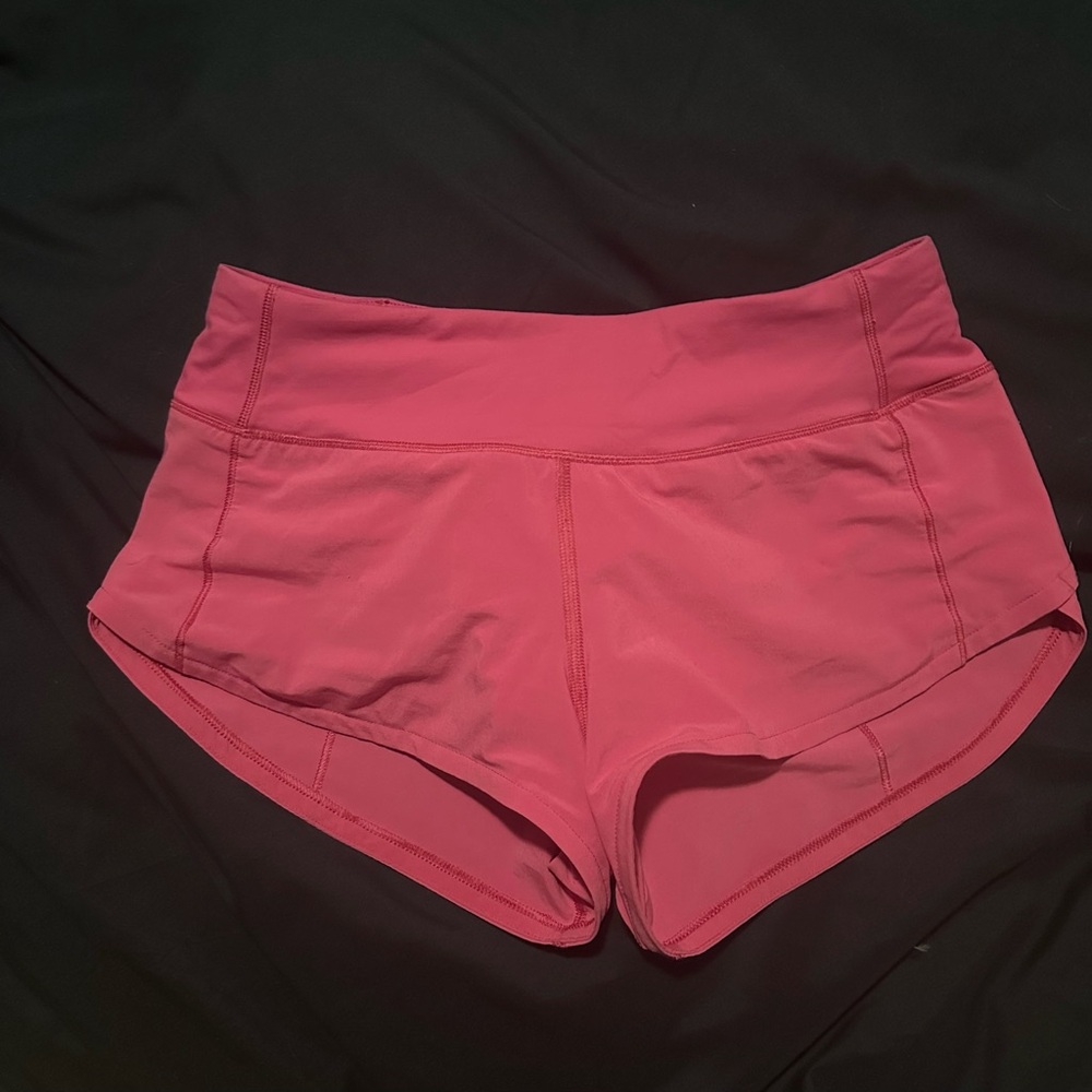sonic pink lululemon speedups lowrise 2.5 inch